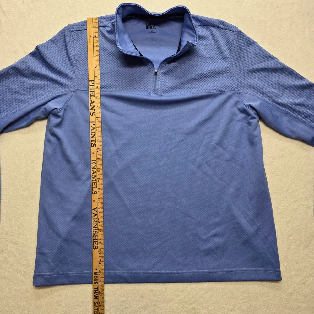 Lands' End Athletic‎ Quarter Zip Pullover Blue Youth L 14-16